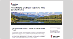 Desktop Screenshot of canadagreatteachers.macewan.ca