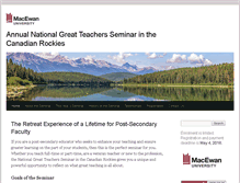 Tablet Screenshot of canadagreatteachers.macewan.ca